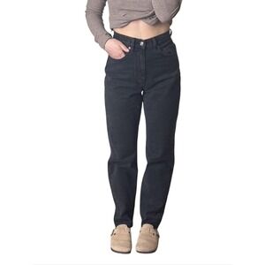 ASOS Denim Womens High Rise Mom Jeans Washed Black Gray‎ 25/26 Straight Leg